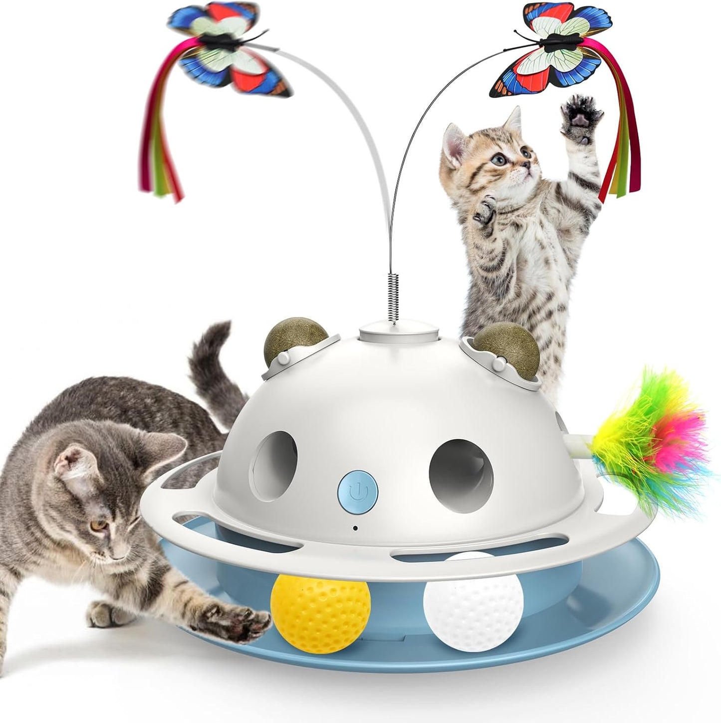 SPOVEN 4-in-1 Interactive Cat Toy - Engage Your Kitty!