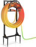 Garden Hose Holder Freestanding Stand with Storage Basket - Stable