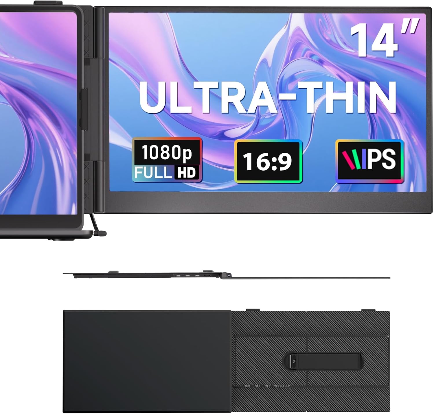 ROYY Laptop Screen Extender 14in Ultra-Thin Portable Monitor