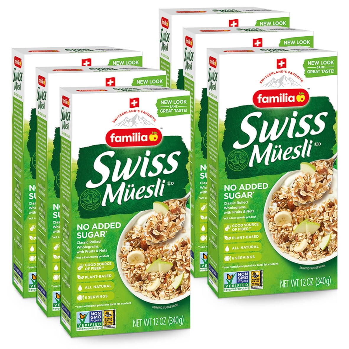 Familia Swiss Muesli Cereal - 0g Added Sugar, 12 Ounce Box