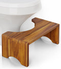 Foldable Toilet Stool 7 Inch Acacia Wood - Ergonomic Bathroom Aid