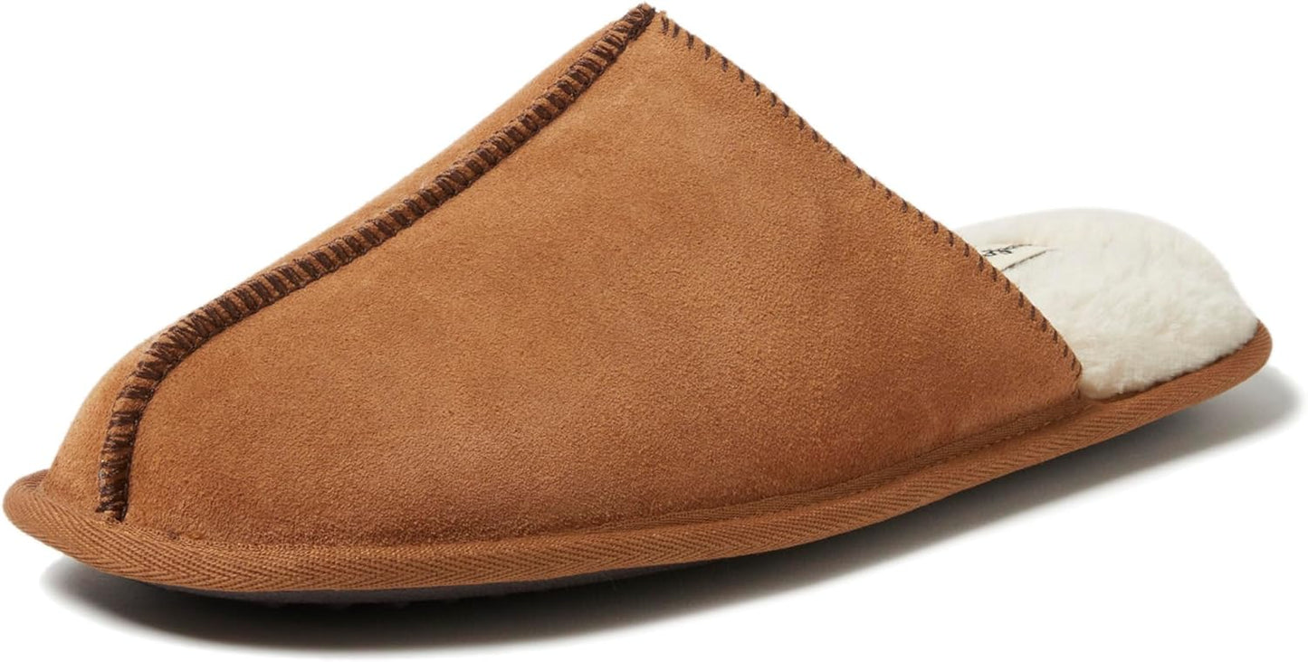 Luxury Suede House Shoe Scuff Slippers for Men by Dearfoams