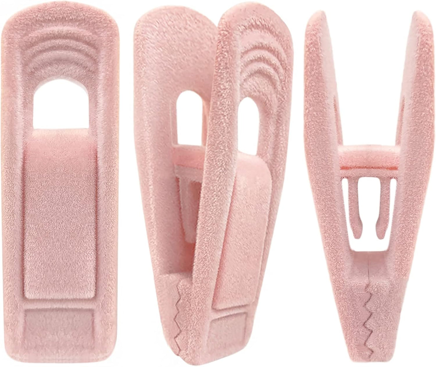 Light Pink Velvet Hangers 80-Pack Non-Slip Strong Clips for Clothes