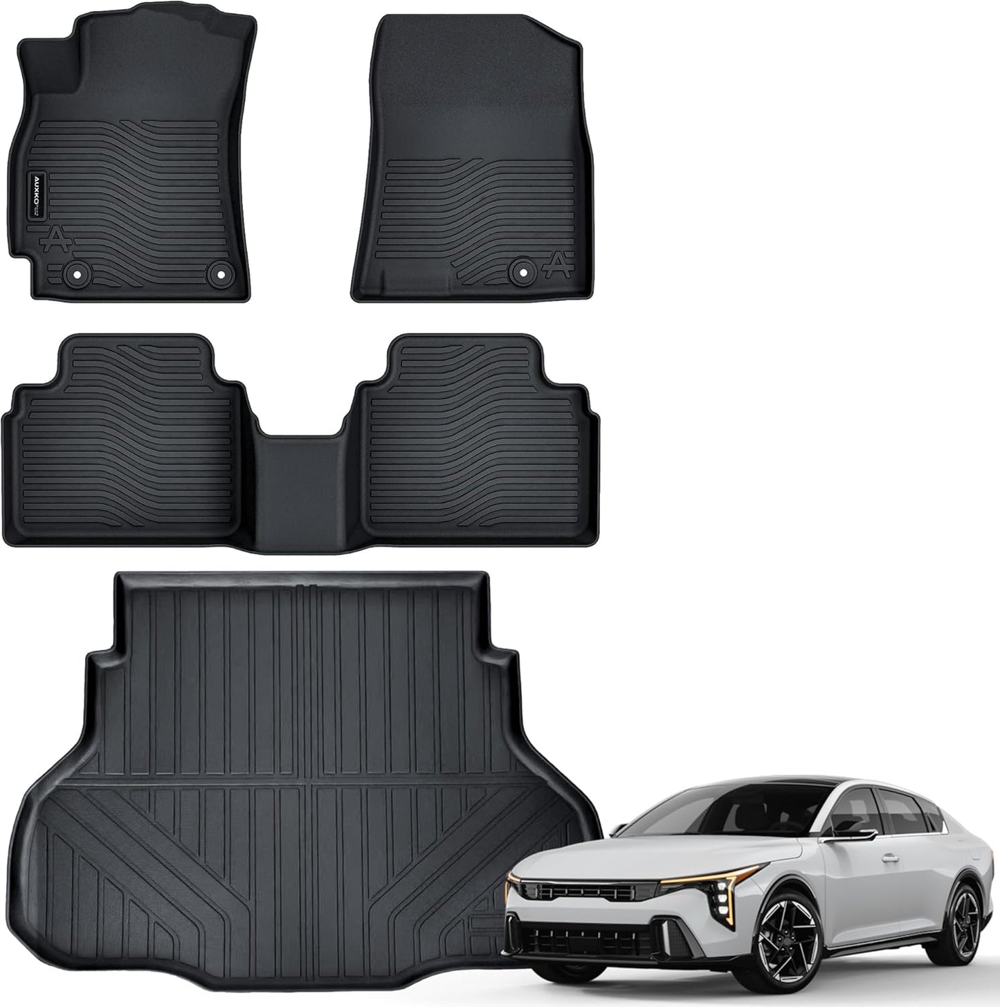 Custom Fit All Weather Floor Mats for 2025 Kia K4 Sedan 55ft60