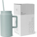 50 oz Insulated Mug with Handle and Straw Lid for Easy Hydration