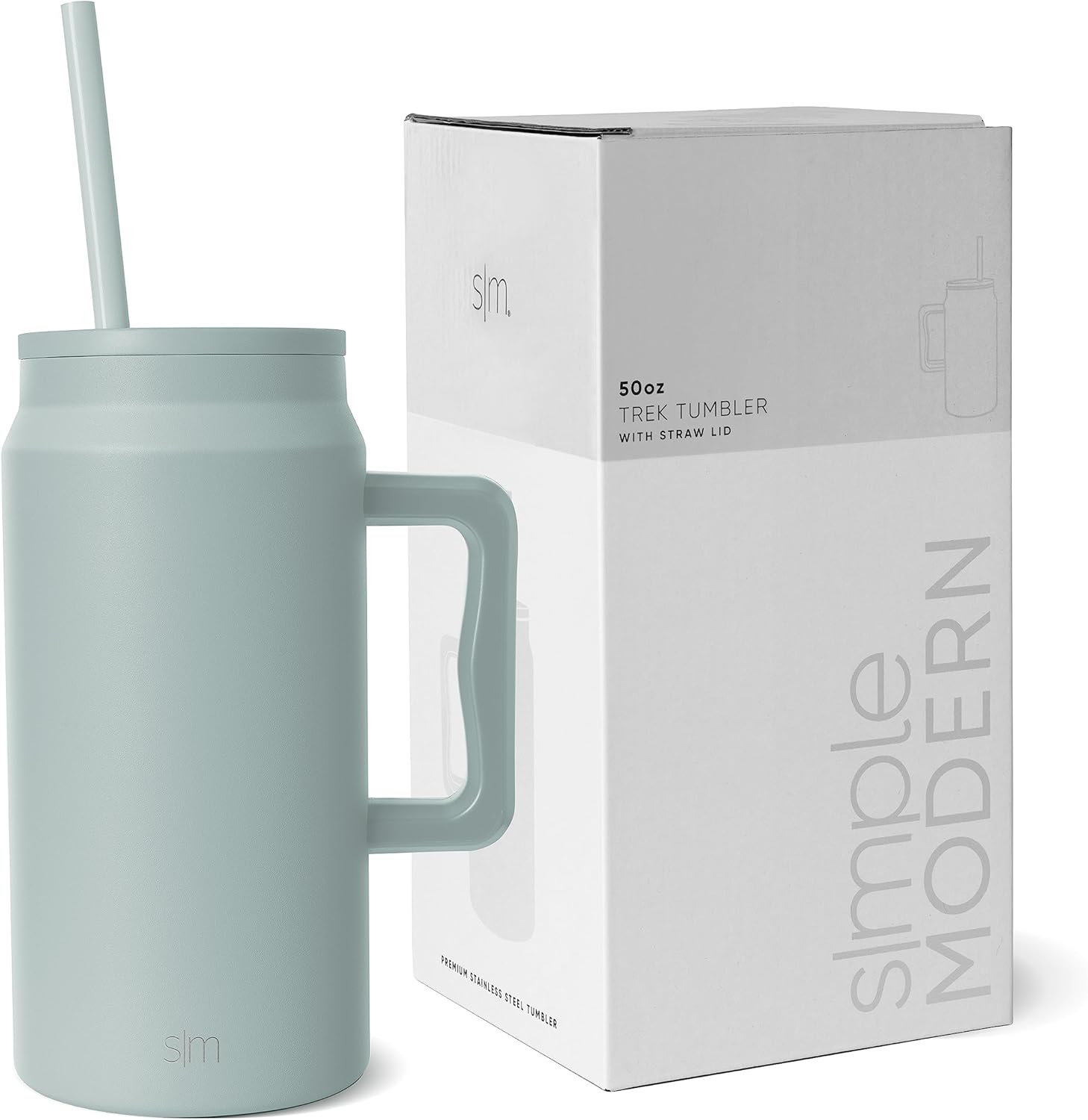 50 oz Mug Tumbler with Handle and Straw Lid for Hydration