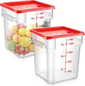 Suclain Square Polycarbonate Food Storage Container 18 qt - Durable
