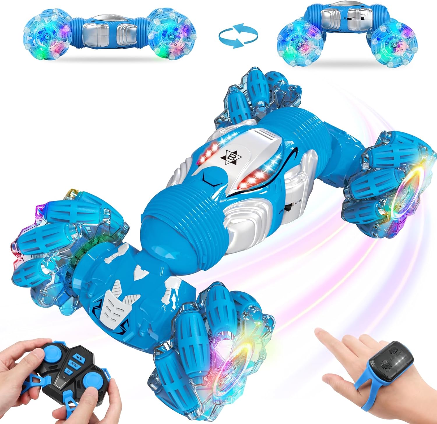 Gesture Sensing RC Stunt Car Toy for Kids Aged 6-12 Years