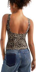 Padded Open Back Boat Neck Tank Tops for Women - Stylish Basics