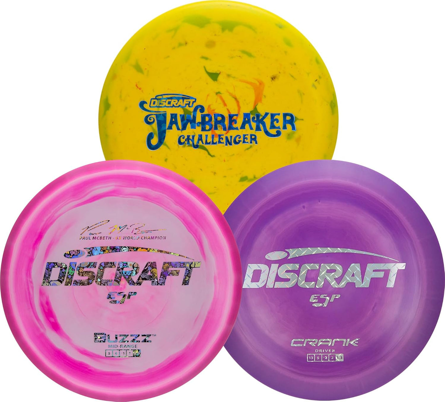 Discraft Pro-Level Disc Golf Set | Ideal for All Ages | Challenger, Buzzz & Crank
