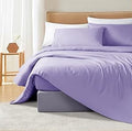 Shilucheng Microfiber 1800 TC Percale Bed Sheets Set - Queen Lavender