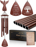 Angel Memorial Wind Chime - Sympathy Memorial Gift with Angel Topper