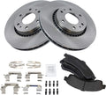 TRQ Front Premium Metallic Brake Pad & Rotor Kit - Direct Fit