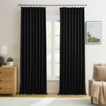 Black Pinch Pleated Curtains 60 Inch Wide for Elegant Spaces