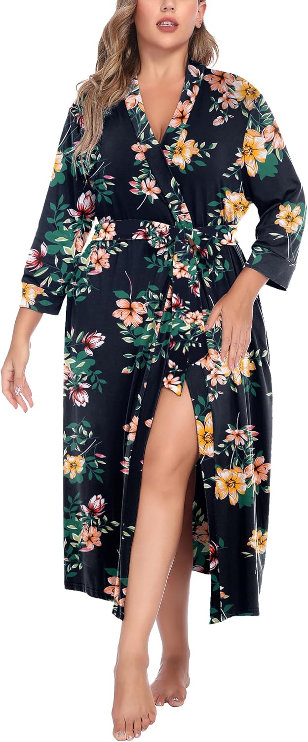 IN'VOLAND Womens Plus Size Kimono Robes for Ultimate Comfort