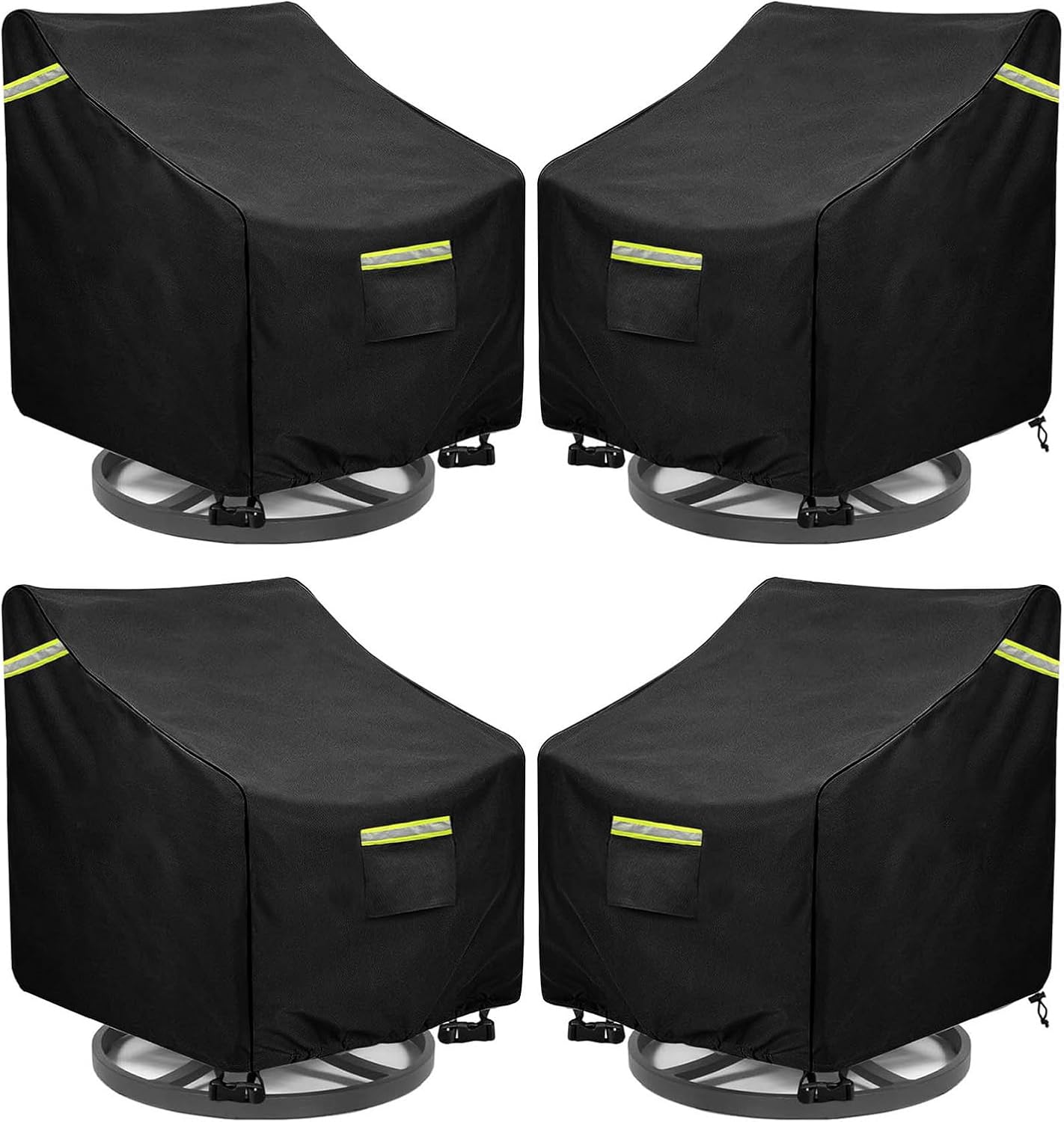 Outdoor Swivel Lounge Chair Covers 4 Pack for All Seasons