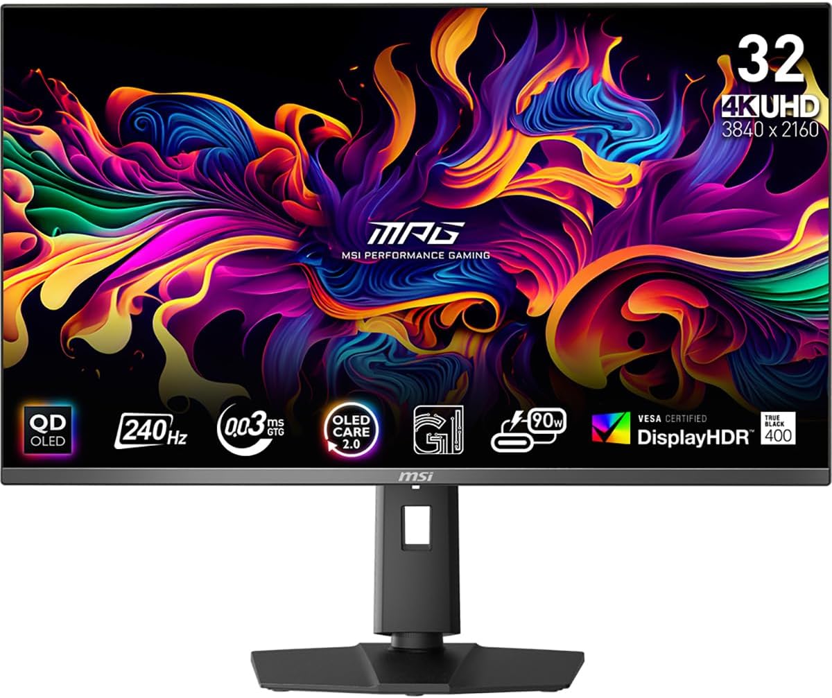 MSI 32 4K UHD QD-OLED Gaming Monitor - 240Hz Ultra-Fast Response