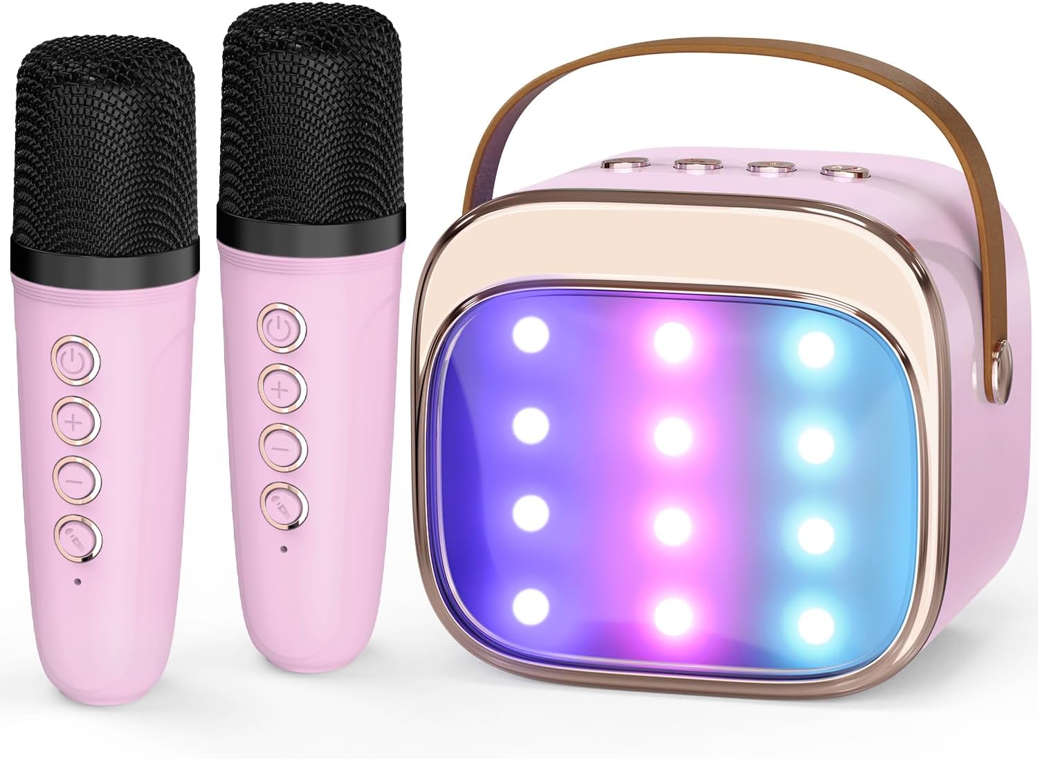 FLUESTON Mini Karaoke Machine: Dual Mic Fun!