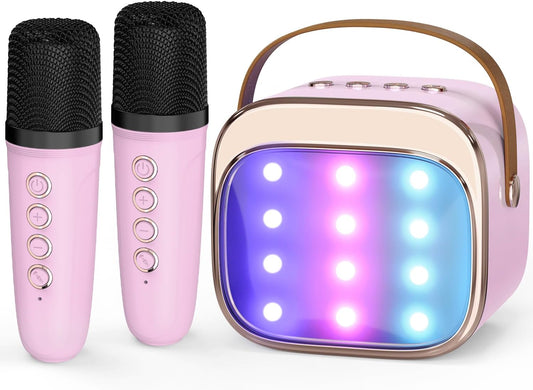 FLUESTON Mini Karaoke Machine: Dual Mic Fun!