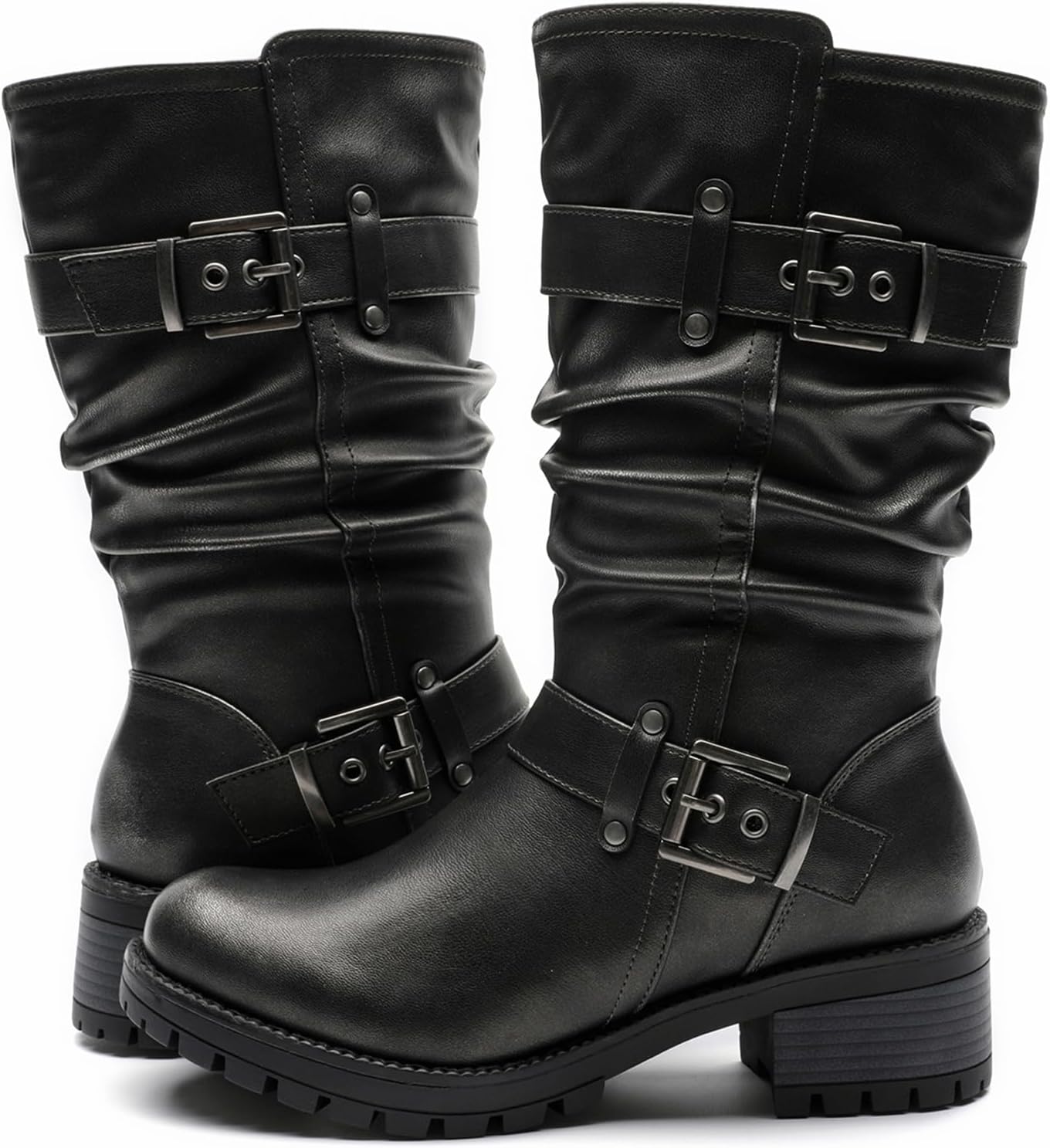 GLOBALWIN Women's Mid Calf Dress Boots for Stylish Fall Fashion