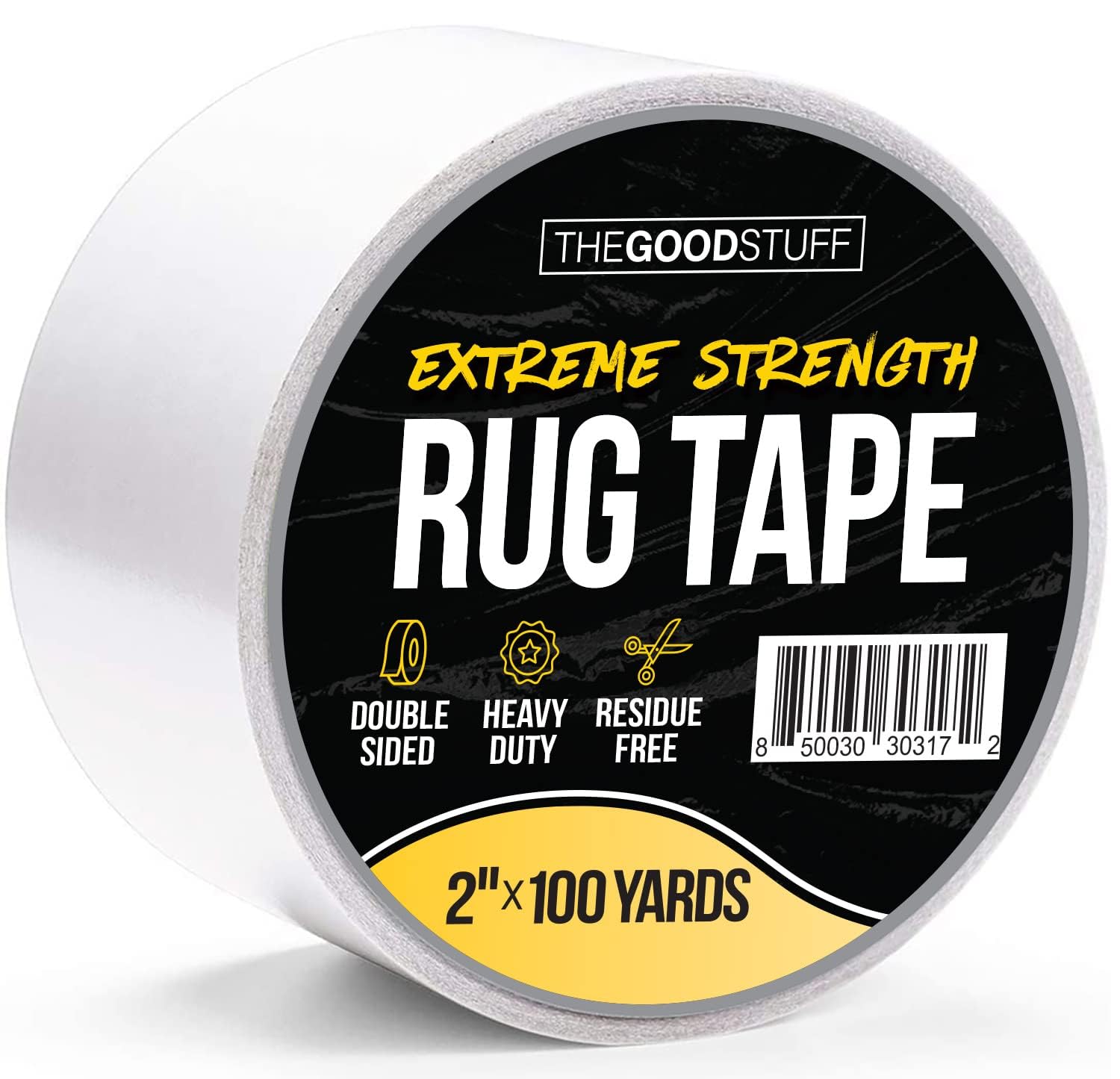 Heavy Duty Double Sided Rug Tape for Hardwood Floors and More