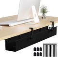 Under Desk Cable Management Tray 39.7in - No Drill Wire Organizer