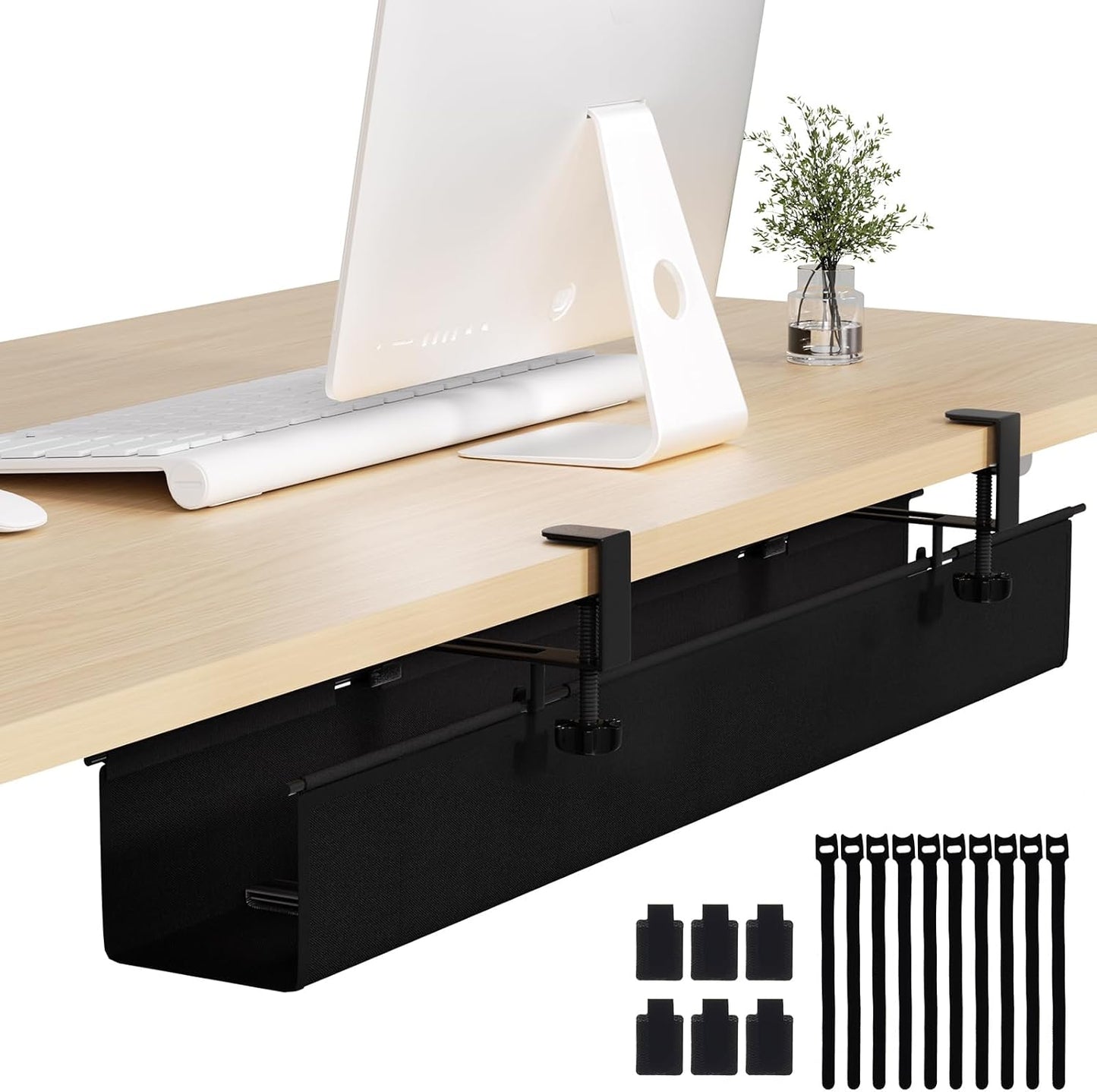 Under Desk Cable Management Tray for Tidy Office Space