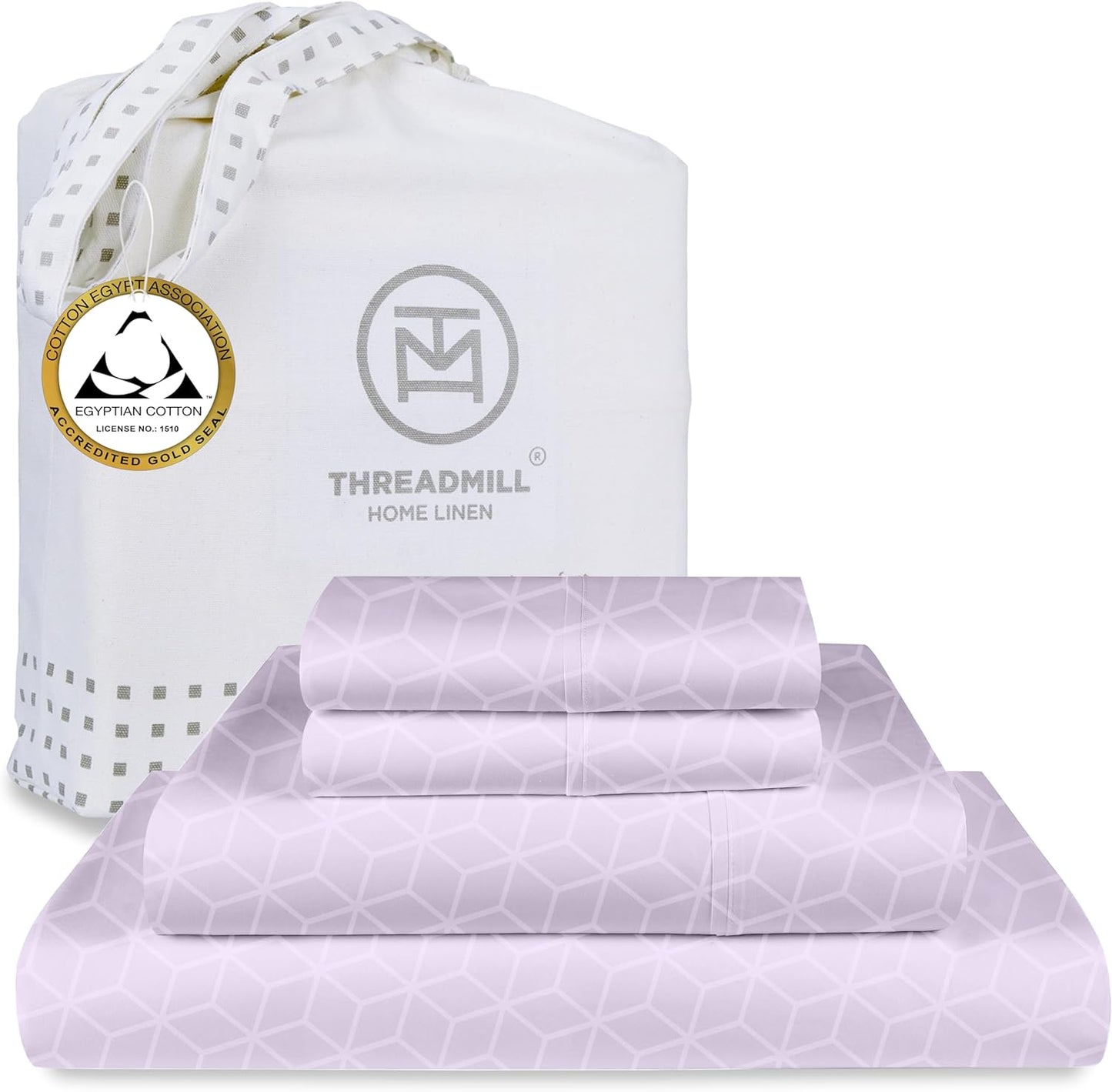 Threadmill Egyptian Cotton Full Size Sheet Set for Cozy Sleep