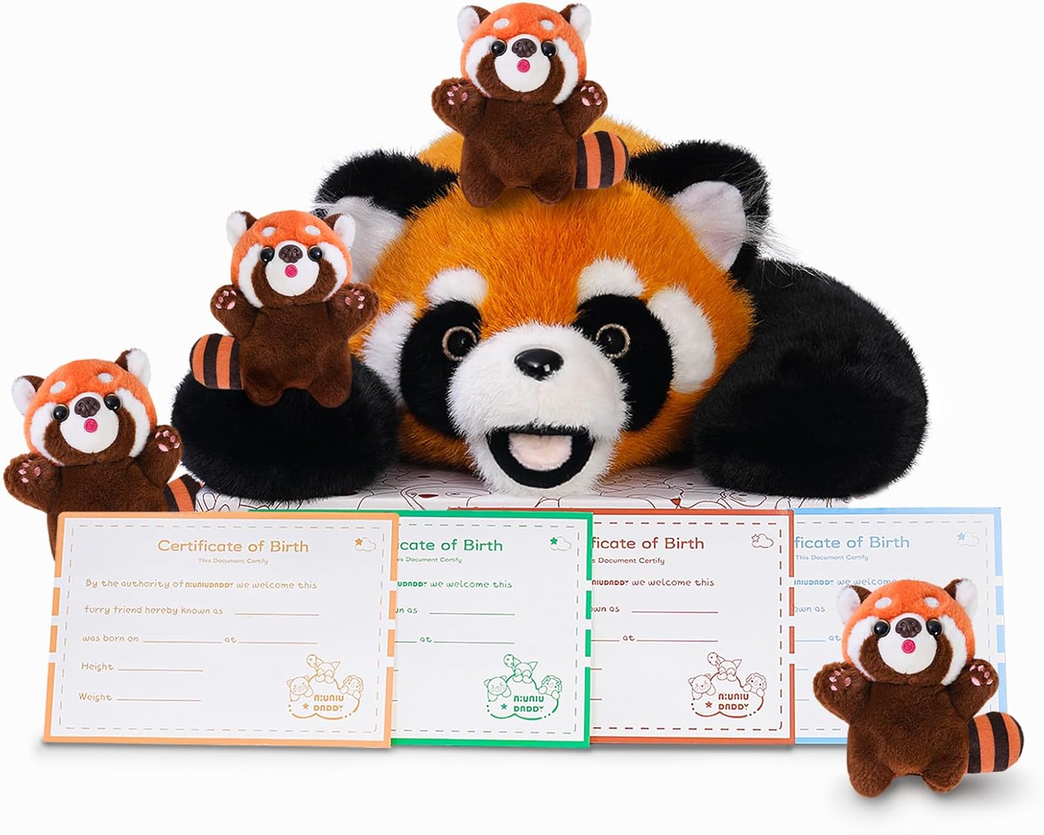20in Red Panda Weighted Stuffed Animals Family Set for Kids