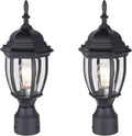 Outdoor Post Lantern 2-Pack Matte Black - LIT-PaTH E26 Fixture