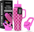Coldest Tumbler with Handle and Straw - Leak Proof 36oz