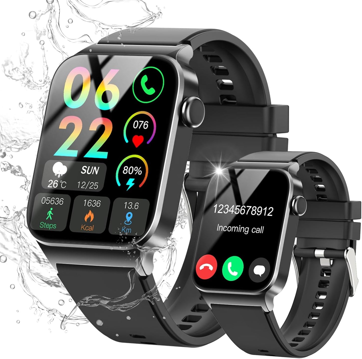 Smart Watch for Men Women with Bluetooth Call and Health Monitor