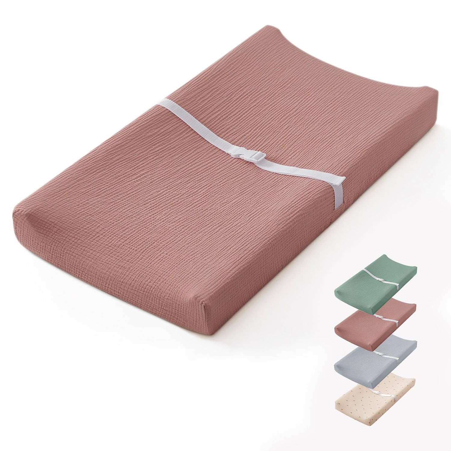 Muslin Baby Changing Pad with Waterproof Lining for Comfort