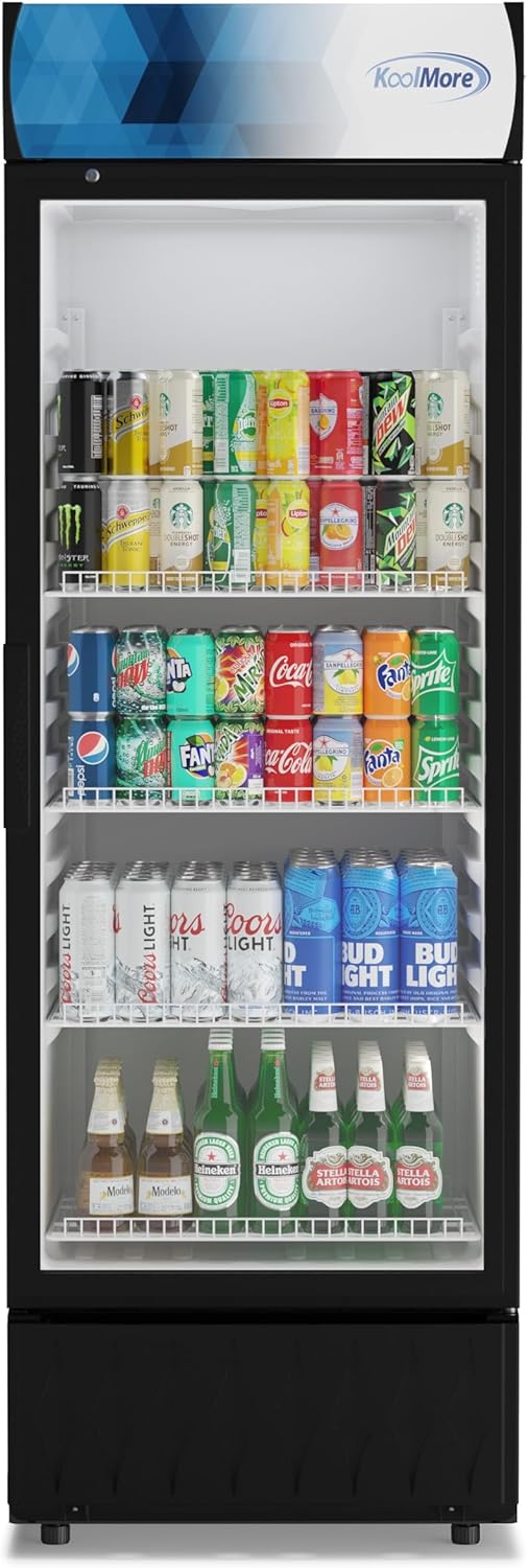 KoolMore 24 in. 12 Commercial One Glass Door Beverage Cooler