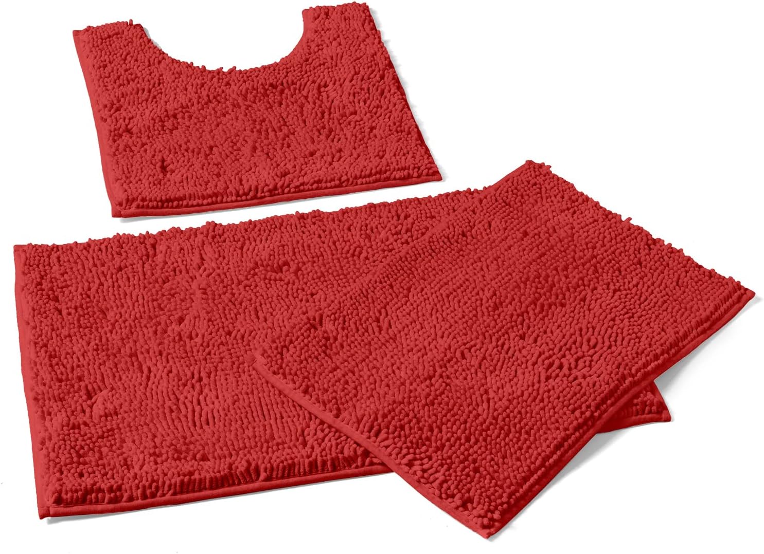 LuxUrux Red Bathroom Rugs Set for a Cozy Seasonal Style