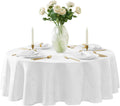 Newbridge Barcelona Luxury Damask Tablecloth, 108 Round - Elegant