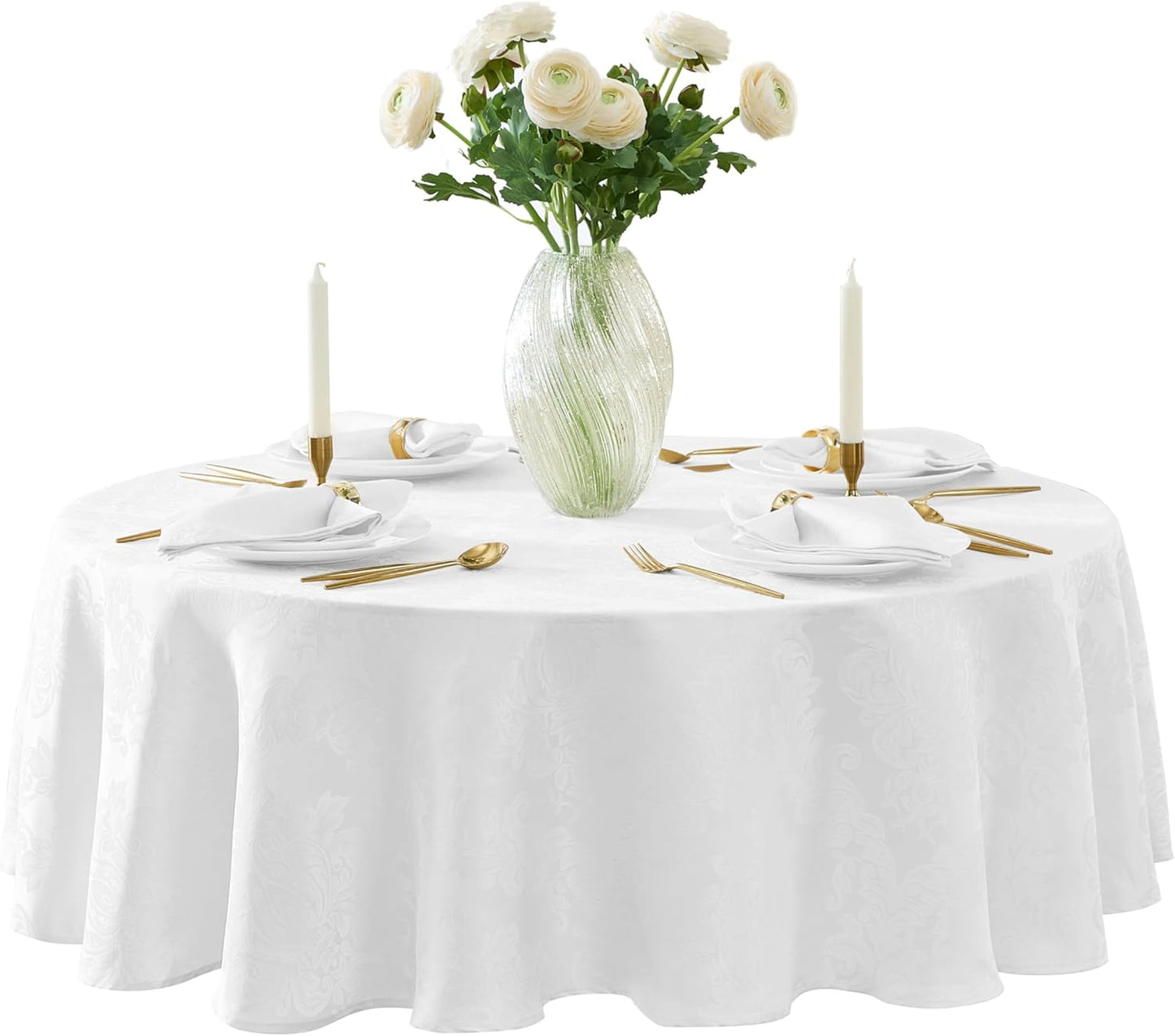 Barcelona Luxury Damask Fabric Tablecloth for Elegant Dining
