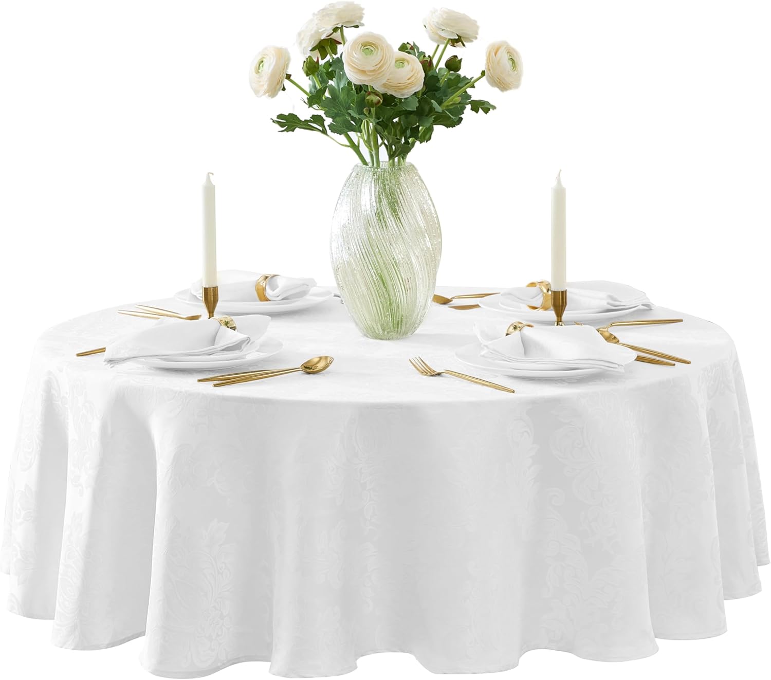 Barcelona Luxury Damask Fabric Tablecloth for Elegant Dining