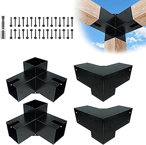 ITeVe.GD Pergola DIY Kit with 3-Way Right Angle Brackets