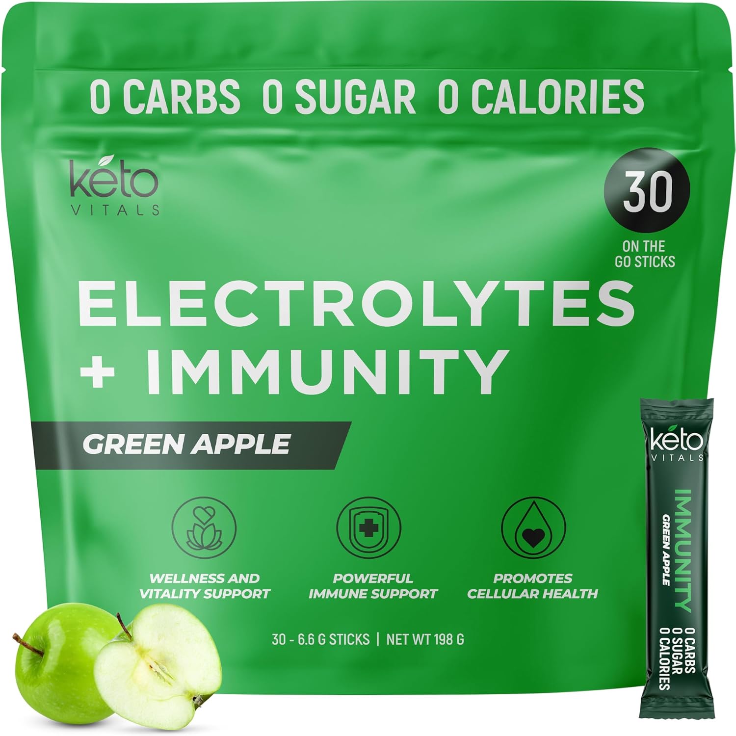 Keto Vitals Immunity Sugar Free Electrolytes for Wellness Boost