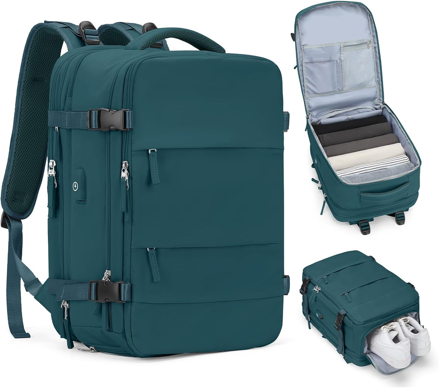 Casual Backpack for Travel: Expandable Design and USB Port