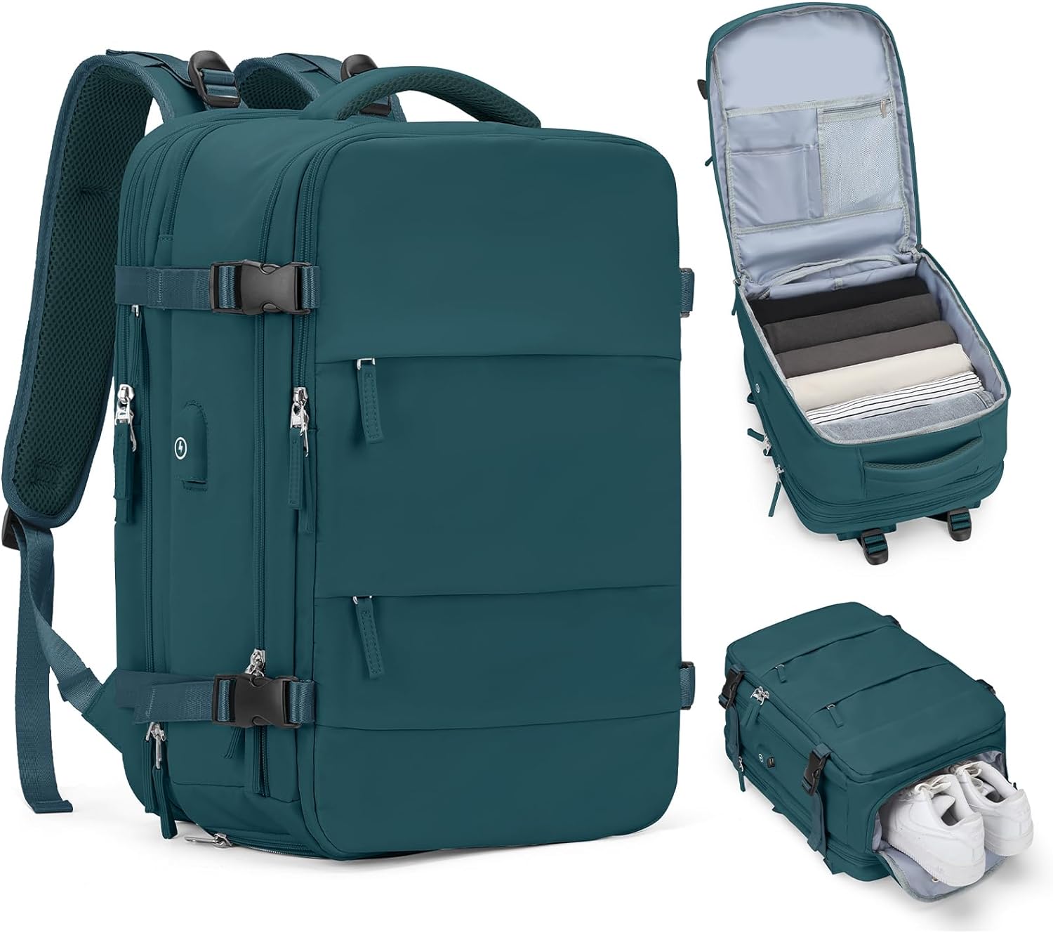 Casual Backpack for Travel: Expandable Design and USB Port