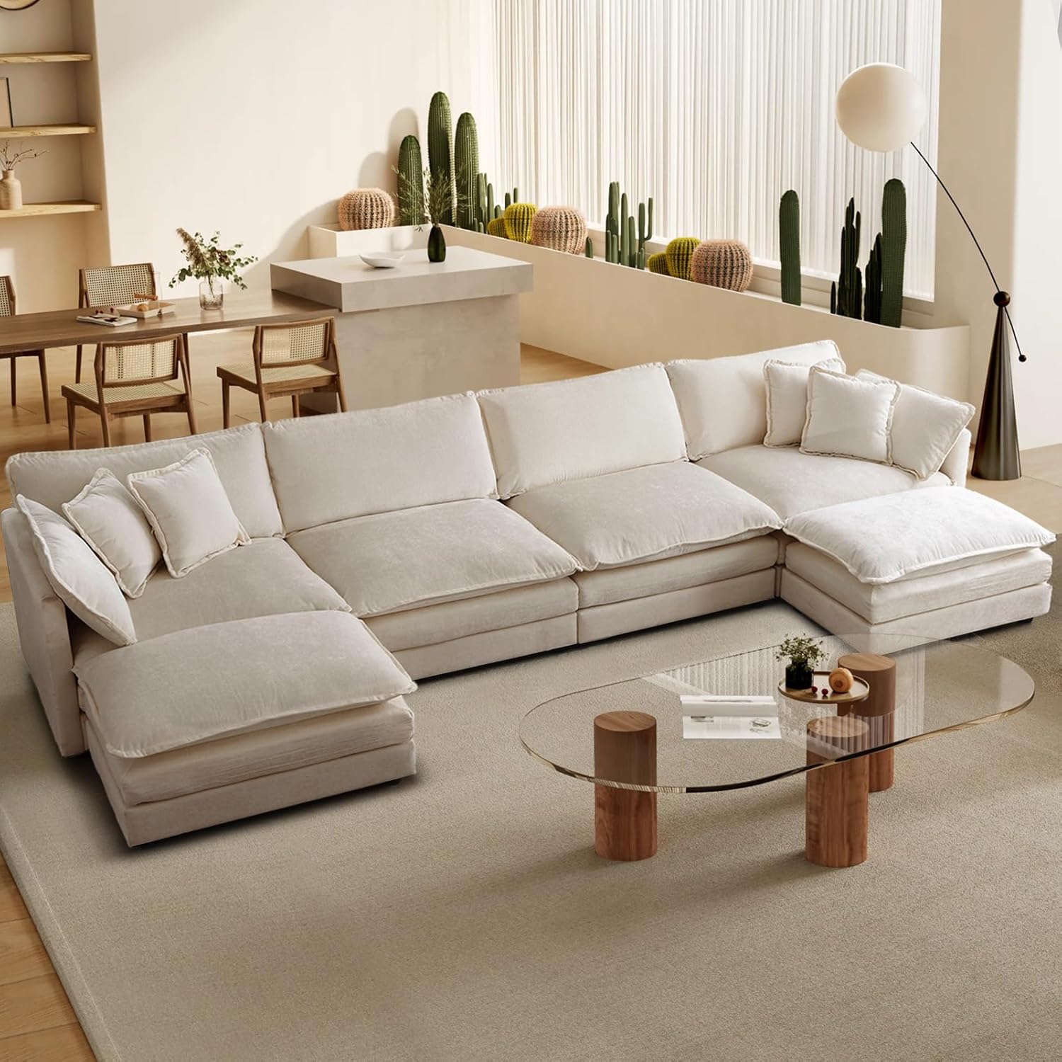 SoarFlash Chenille Sectional Sofa: Modern L/U Shaped Comfort