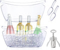 Ice Bucket for Parties, 2PCS Clear Acrylic Beverage Tubs