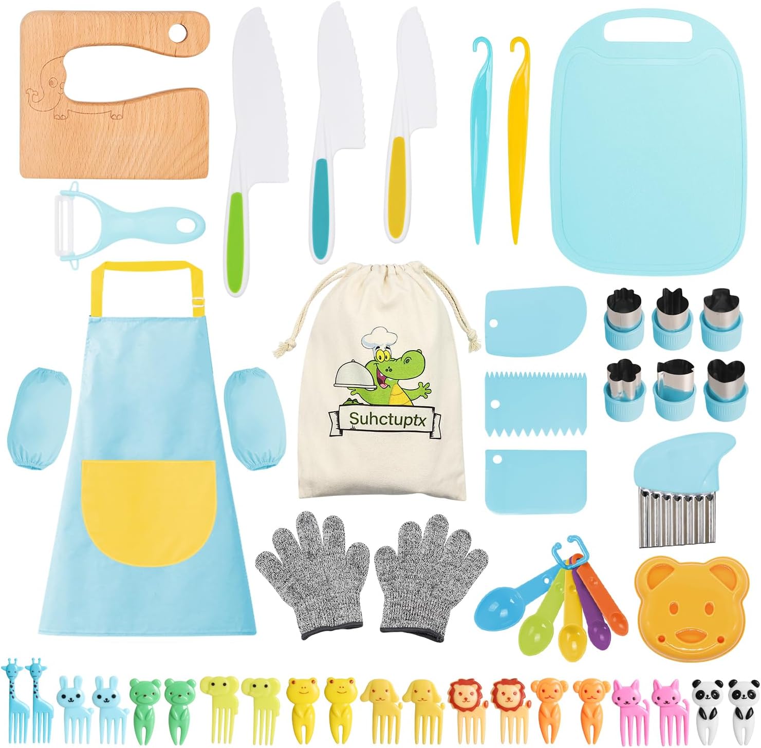 Kid-Friendly Cooking Set - 50PCS Toddler Knife & Tools