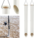 Tubular Sand Spikes for Surf Fishing Rod Holder 4-Pack - Durable PVC