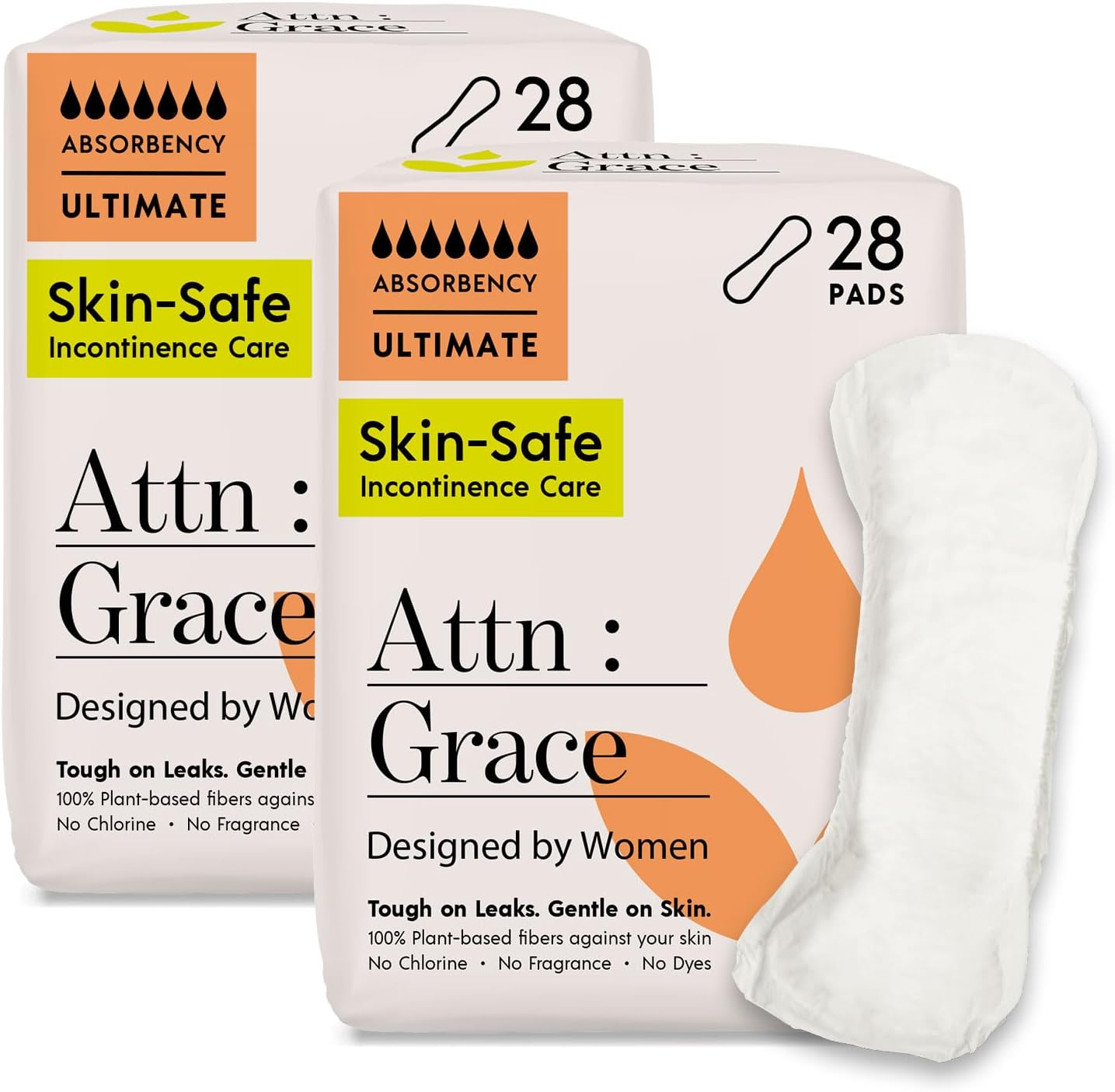 Attn: Grace Ultimate Incontinence Pads for Women - High Absorbency