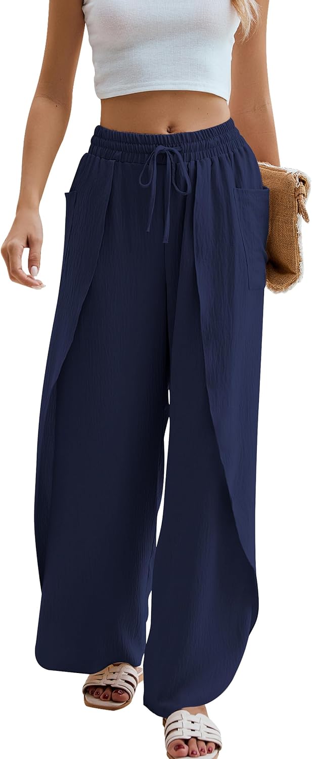BMJL Womens Wide Leg Summer Pants for Stylish Beach Days