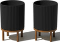 Veradek Demi Series Round Planter w/Stand for Porch/Patio - Modern
