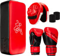4-in-1 Kids Boxing Pads Gloves Kick Punching Mitts Set - Youth
